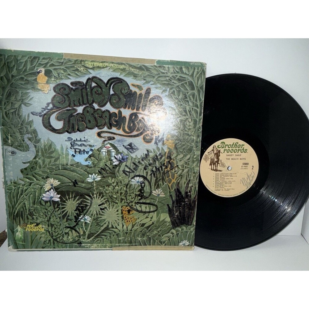 The Beach Boys Smiley Smile 1967 LP ST-9001 Unverified Mike Signature